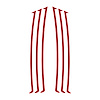 104V21 Side Vent Vinyl Inlay Decals, 2010-2023 Chevy Camaro, Matte Red