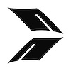 107V01 Fender Accent Hash Stripe Decal, 2016-2023 Chevy Camaro, Gloss Black, Left & Right Side - image 1