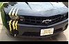114V11 Vinyl Claw Thrash Mark Headlight Decal, Universal, Gloss Yellow - image 1