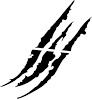 114V20 Vinyl Claw Thrash Mark Headlight Decal, Universal, Matte Black - image 1