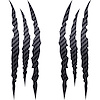 114V40 Vinyl Claw Thrash Mark Headlight Decal, Universal, Black Carbon Fiber - image 1