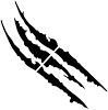 114V51 Vinyl Claw Thrash Mark Headlight Decal, Universal, Carbon Flash Metallic - image 1