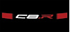 117V03 C8.R Windshield Decal, 2020-2024 Chevy Corvette, White/Red - image 1