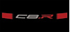 117V04 C8.R Windshield Decal, 2020-2024 Chevy Corvette, Silver/Red - image 1