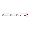 119V04 C8.R Rear Quarter Panel Script Decal, 2020-2024 Chevy Corvette, Silver/Red - image 1