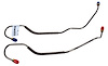 1761 Brake Lines, 1965-1982 Chevy Corvette, Rear Calipers-Stainless Steel - image 1