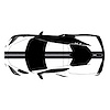 200415 Front to Back Dual Stripes, 2020-2023 Chevy Corvette, Gloss Carbon Flash Metallic - image 1