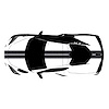200420 Front to Back Dual Stripes, 2020-2023 Chevy Corvette, Gloss Carbon Flash W/Gloss Carbon Flash Pinstripes - image 1
