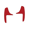 200728 Paddle Shifter Vinyl Overlay Decals, 2014-2019 Chevy Corvette, Matte Red - image 1