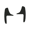 200729 Paddle Shifter Vinyl Overlay Decals, 2014-2019 Chevy Corvette, Matte Dark Gray - image 1