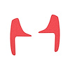 200745 Paddle Shifter Vinyl Overlay Decals, 2014-2019 Chevy Corvette, Anodized Matte Red - image 1