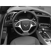 200754 Steering Wheel Top Center Stripe Marker Decal, 1984-2023 Chevy Corvette, Matte Gray - image 1