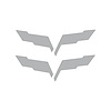 201026 Front/Rear Emblem Flag Blackout Set, 2005-2013 Chevy Corvette, Gloss Gray - image 1