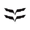 201032 Front/Rear Emblem Flag Blackout Set, 2005-2013 Chevy Corvette, Matte Black - image 1