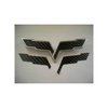 201033 Front/Rear Emblem Flag Blackout Set, 2005-2013 Chevy Corvette, Matte Red - image 2