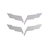 201037 Front/Rear Emblem Flag Blackout Set, 2005-2013 Chevy Corvette, White Carbon Fiber - image 1