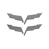 201041 Front/Rear Emblem Flag Blackout Set, 2005-2013 Chevy Corvette, Silver Carbon Fiber - image 1