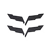 201044 Front/Rear Emblem Flag Blackout Set, 2005-2013 Chevy Corvette, Gloss Carbon Flash Metallic - image 1