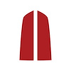 201049 60th 427 Split Stripe Design Hood Decal, 2013-2013 Chevy Corvette, Gloss Red - image 1
