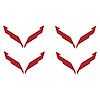 201209 Vinyl Wheel Center Cap Emblem Insert Overlays, 2014-2019 Chevy Corvette, Gloss Red - image 1