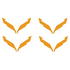 201215 Vinyl Wheel Center Cap Emblem Insert Overlays, 2014-2019 Chevy Corvette, Gloss Orange - image 1
