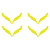 201216 Vinyl Wheel Center Cap Emblem Insert Overlays, 2014-2019 Chevy Corvette, Gloss Yellow - image 1