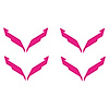 201217 Vinyl Wheel Center Cap Emblem Insert Overlays, 2014-2019 Chevy Corvette, Gloss Pink - image 1