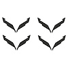 201220 Vinyl Wheel Center Cap Emblem Insert Overlays, 2014-2019 Chevy Corvette, Matte Dark Gray - image 1