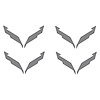 201221 Vinyl Wheel Center Cap Emblem Insert Overlays, 2014-2019 Chevy Corvette, Matte Gray - image 1