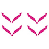 201223 Vinyl Wheel Center Cap Emblem Insert Overlays, 2014-2019 Chevy Corvette, Matte Pink - image 1