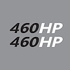 202163 Mirror HP Decals, 2005-2023 Chevy Corvette, Pair, # Gloss Black, HP Gloss White - image 1