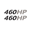 202164 Mirror HP Decals, 2005-2023 Chevy Corvette, Pair, # Gloss Black, HP Gloss Silver - image 1