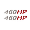 202177 Mirror HP Decals, 2005-2023 Chevy Corvette, Pair, # Gloss Silver, HP Gloss Red - image 1