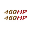 202183 Mirror HP Decals, 2005-2023 Chevy Corvette, Pair, # Gloss Gold, HP Gloss Red - image 1