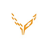 202404 Engine Cover Emblem Overlay, 2020-2023 Chevy Corvette, Gloss Orange - image 1