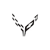 202405 Engine Cover Emblem Overlay, 2020-2023 Chevy Corvette, Matte Black - image 1