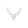 202411 Engine Cover Emblem Overlay, 2020-2023 Chevy Corvette, White Carbon Fiber - image 1