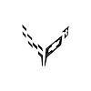 202419 Engine Cover Emblem Overlay, 2020-2023 Chevy Corvette, Black Brushed Steel - image 1