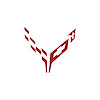 202428 Engine Cover Emblem Overlay, 2020-2023 Chevy Corvette, Gloss Red - image 1