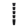 202437 Engine Cover Center Stripe Kit, 2020-2023 Chevy Corvette, 5pc Black Brushed Steel - image 1