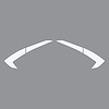 202458 Fender Vent Scoop Accent Overlay, 2020-2023 Chevy Corvette, Pair Matte White - image 1