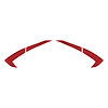 202459 Fender Vent Scoop Accent Overlay, 2020-2023 Chevy Corvette, Pair Matte Red - image 1
