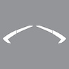 202464 Fender Vent Scoop Accent Overlay, 2020-2023 Chevy Corvette, Pair Gloss White - image 1