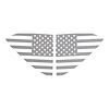 202482 Window US Flag Decals, 2020-2023 Chevy Corvette, Matte Pearl Gray Standard US Flag - image 1