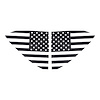202484 Window US Flag Decals, 2020-2023 Chevy Corvette, Gloss Carbon Flash Standard US Flag - image 1