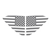 202489 Window US Flag Decals, 2020-2023 Chevy Corvette, Matte Gray Standard US Flag - image 1
