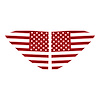 202493 Window US Flag Decals, 2020-2023 Chevy Corvette, Matte Red Standard US Flag - image 1