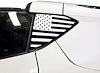 202494 Window US Flag Decals, 2020-2023 Chevy Corvette, Matte Black Distressed Texas Flag - image 1