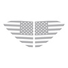 202501 Window US Flag Decals, 2020-2023 Chevy Corvette, Gloss Gray Standard US Flag - image 1