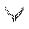 202516 Front Flag Emblem Insert Overlay Set, 2020-2023 Chevy Corvette, Matte Black - image 1